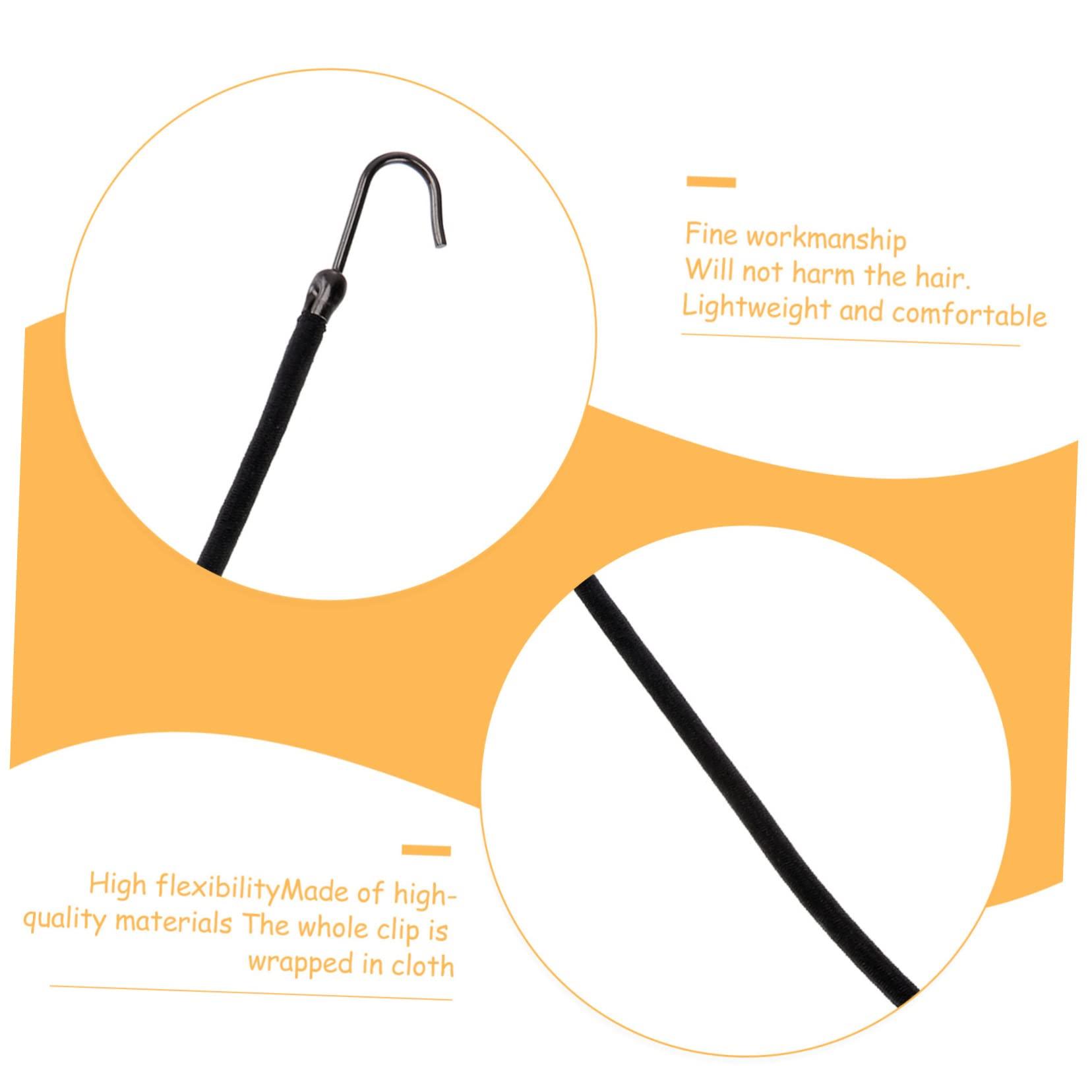 FRCOLOR FRCOLOR 120 Pcs Ponytail Elastic Bands Hook Bungee Hair Tie Hook Elastic Hair Bands Hooks Hair Cord Hair Ties with Hooks Bungee Bands Hair Hooks Rubber Bands Bulk Bride The Bubble Headgear