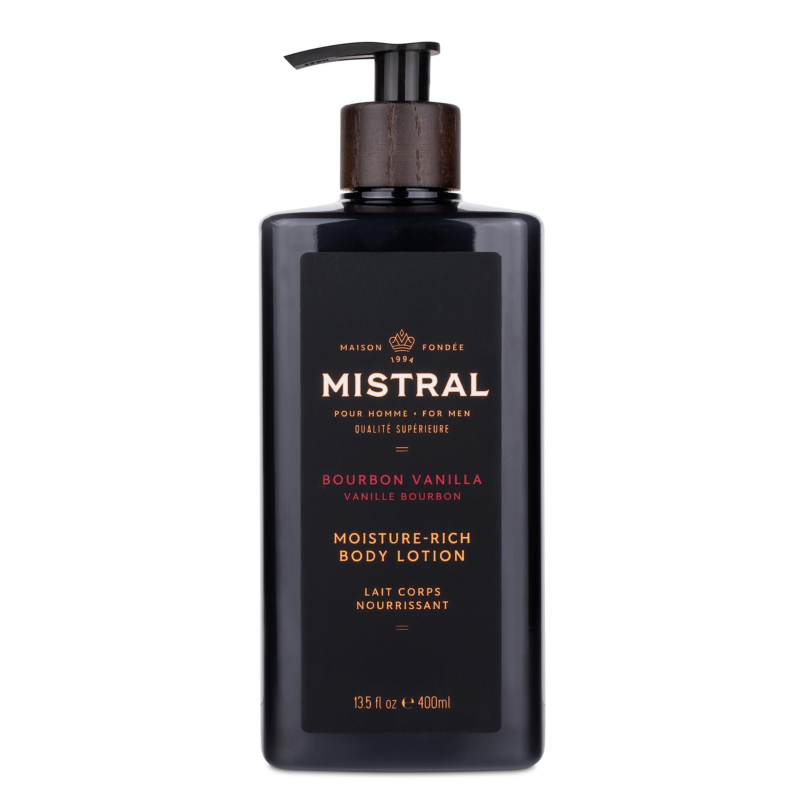 Mistral Mistral Men\'s Moisture-Rich Body Lotion, Bourbon Vanilla, 13.5 Fl Oz
