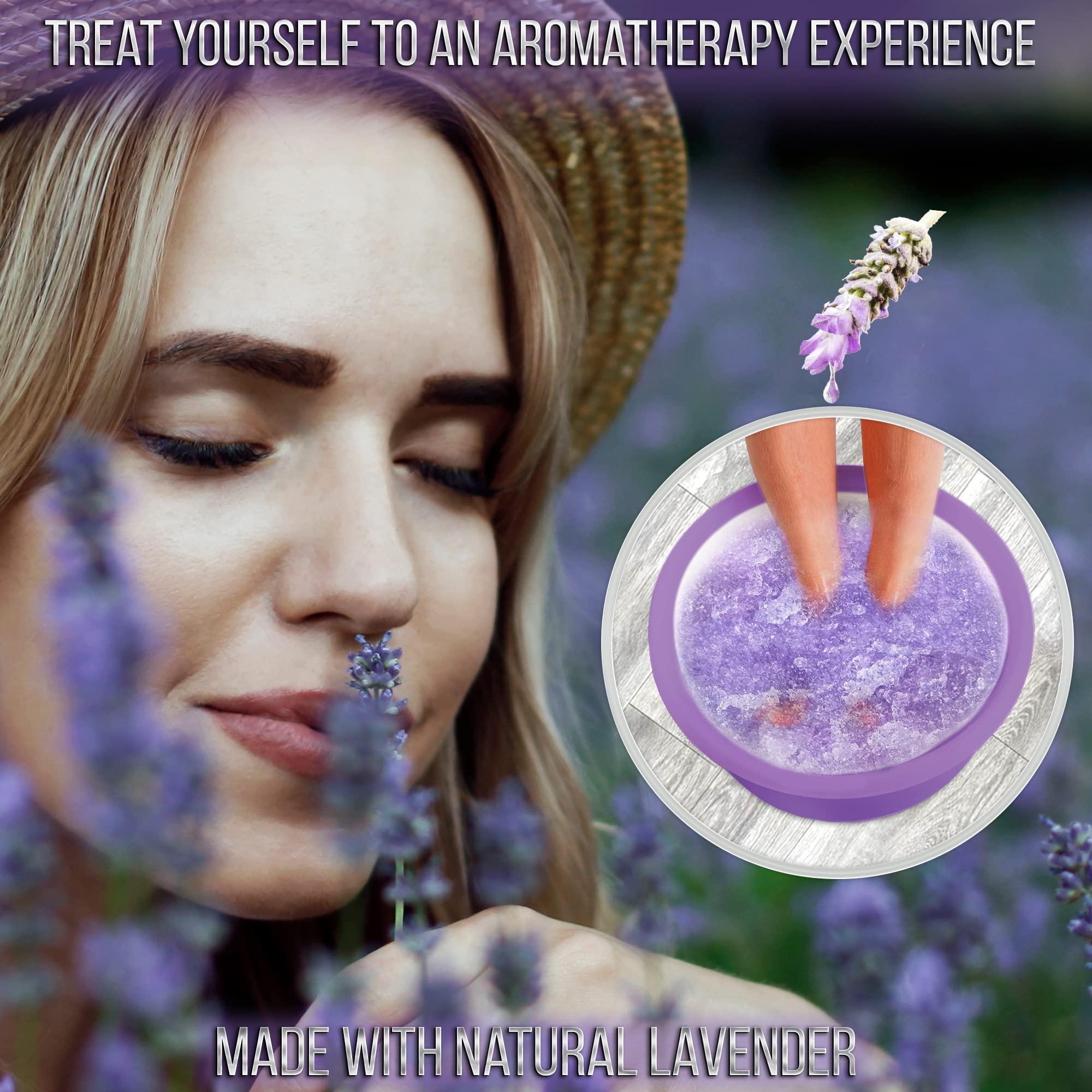 CRAFTS AND THE CITY Crafts And The City SOO Jelly Pedicure Packs - Pedicure Foot Soak For Feet - Moisturizing Jelly Spa Pedi Soak - Foot Spa Bath Soak For Soaking - Pedicure Foot Gel To Relax Sore Feet (Lavender)