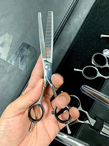 JAGUAR JAGUAR Shears Silver Line CM36 Professional Hairdresser Thinning Scissors With Molybdenum Steel, Right Handed Crane - 5.5 Inch