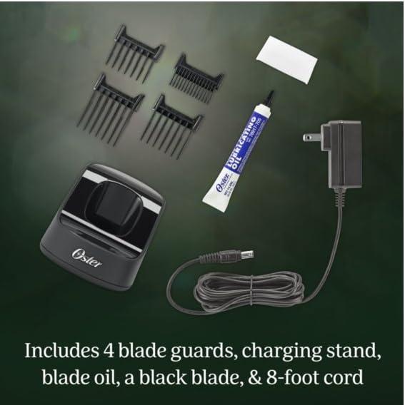 Oster Oster Professional Fast Feed Cordless Clipper Black, Clippers Ideal for Cutting and Fading All Hair Types, Including Thick, Thin, Tangled, Wet, or Dry