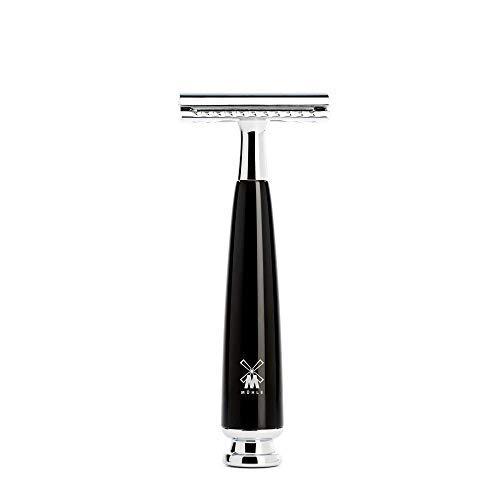 M MÜHLE MÜHLE RYTMO Black 3-Piece Black Fibre Safety Razor Shaving Set