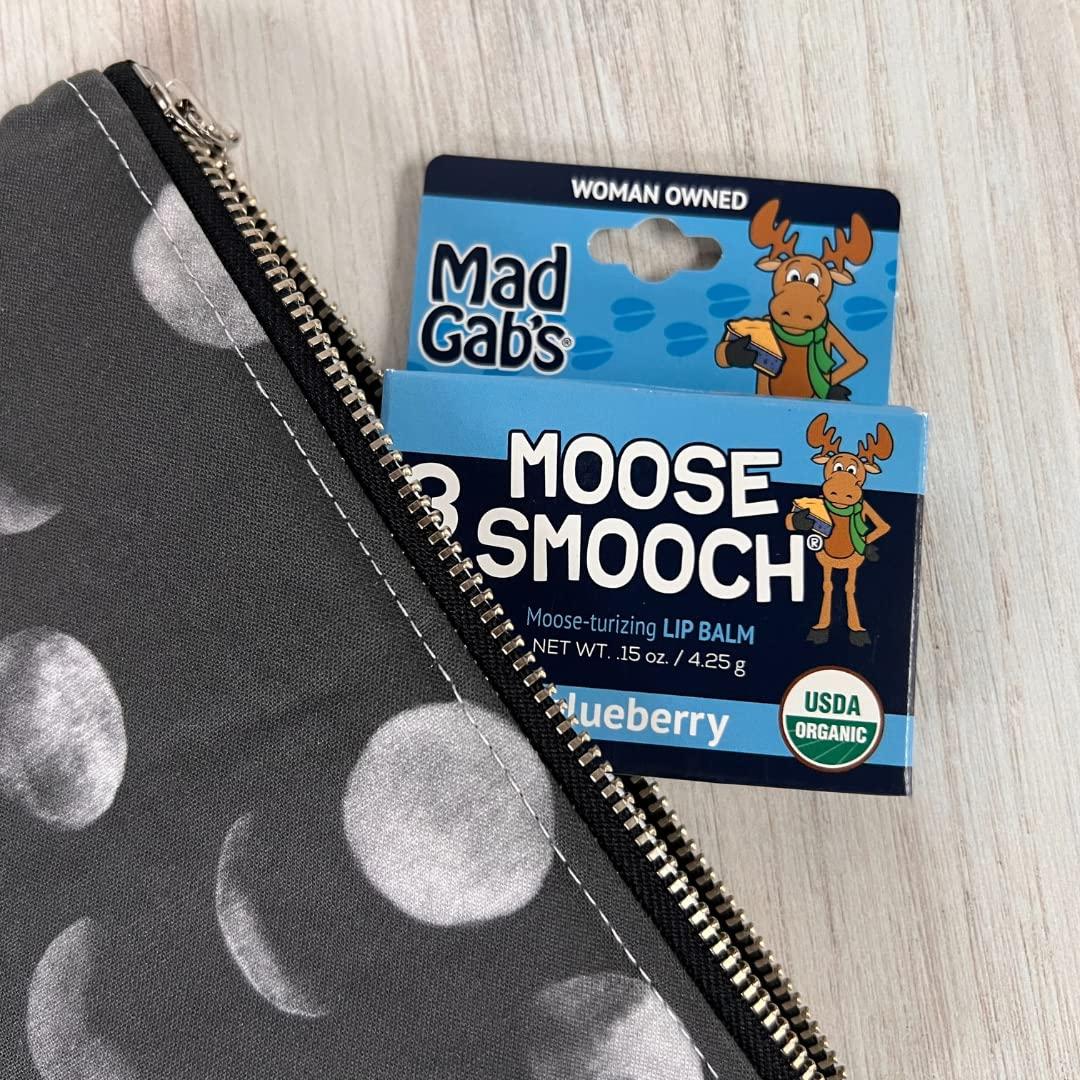 Mad Gab\'s Mad Gab\'s Moose Smooch Blueberry Lip Balm 3pk | Moisturizing and Certified Organic | Made with Organic Olive Oil and Beeswax