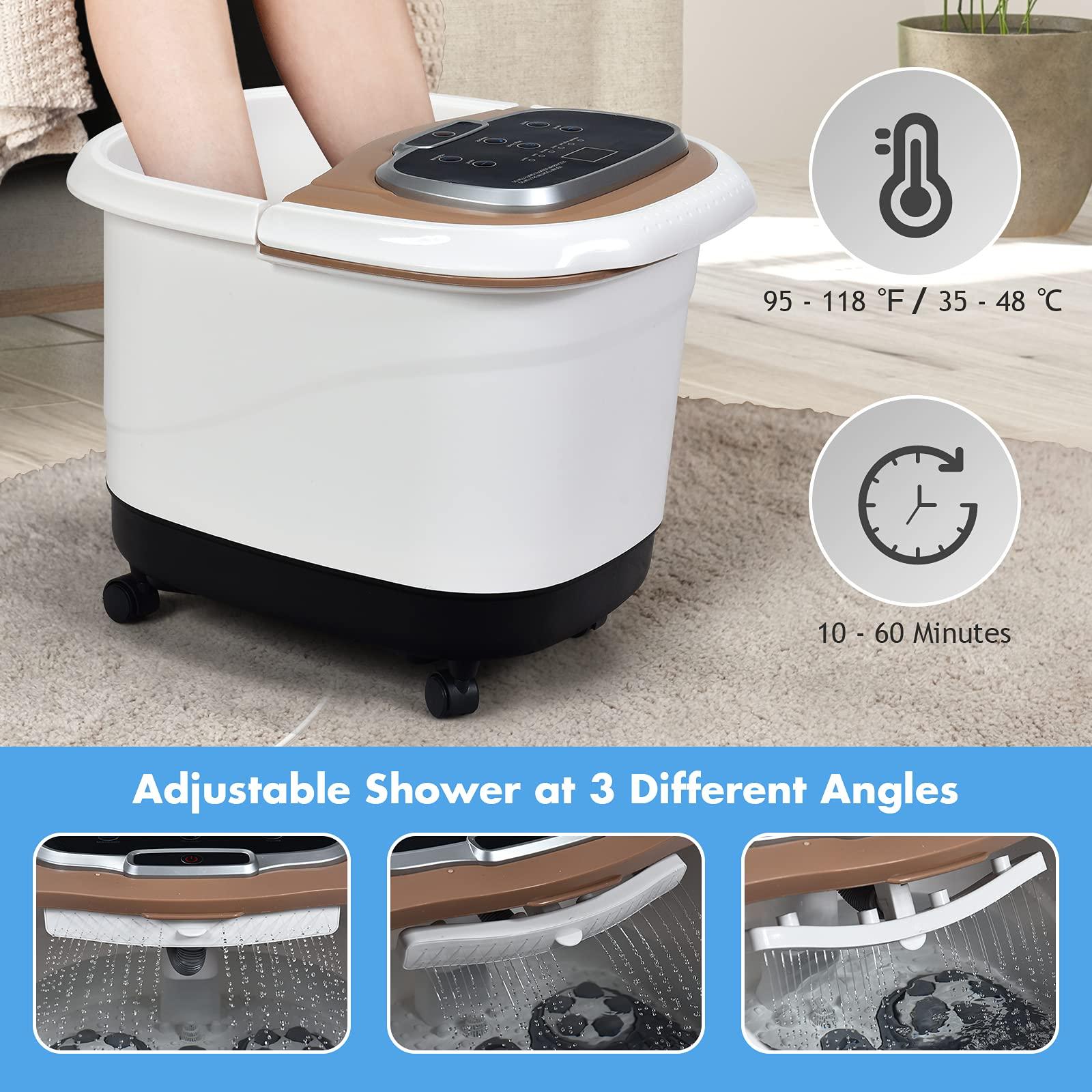 GORELAX GORELAX Foot Spa Bath Massager with Heat (Brown)
