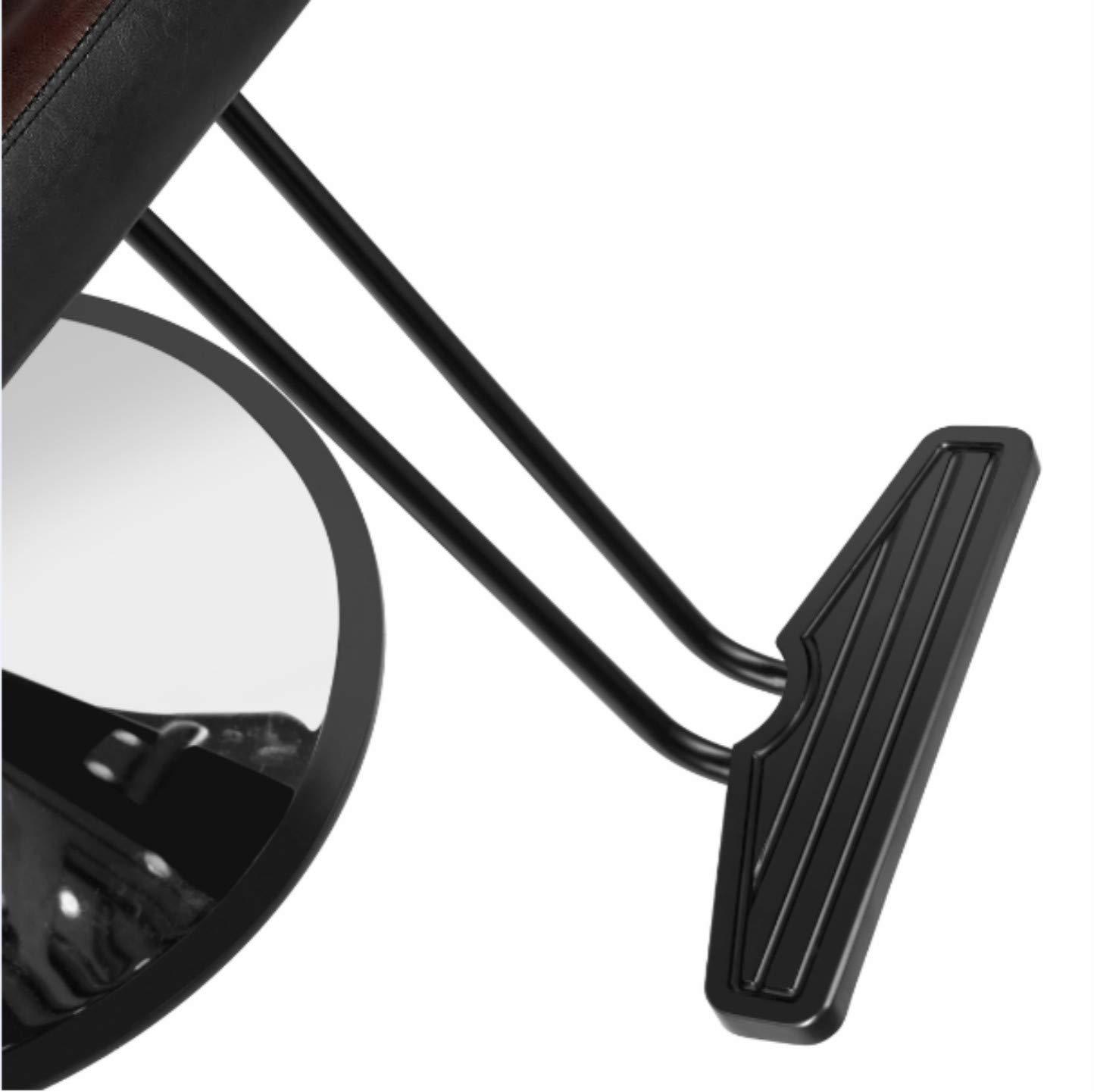 SALON STYLE() Salon Style 360 Degrees Rolling Swivel HydraulicBarber Chair with Movable Headrest All Purpose Salon Chair for Hair Stylist Tattoo Chair Reclining Barber Chair (Black & Brown)