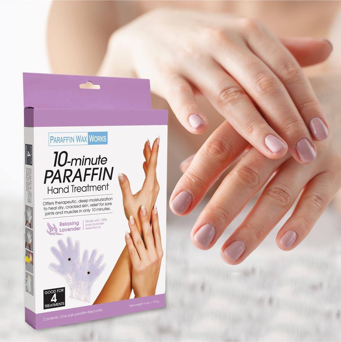 Paraffin Wax Works Paraffin Wax Works 10-Minute Paraffin Hand Treatment, Relaxing Lavender, Spa and Home Treatment Gloves, One-Pair
