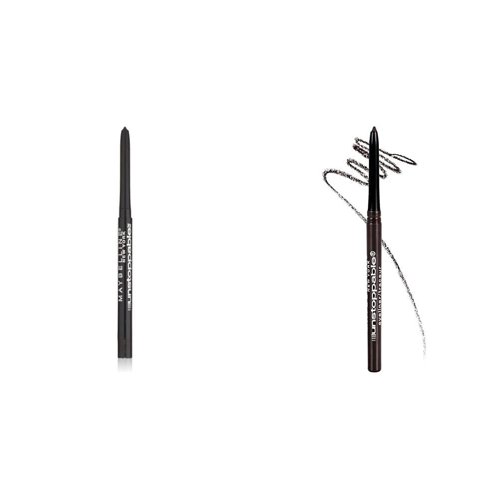 MAYBELLINE MAYBELLINE Unstoppable Waterproof Mechanical Black and Brown Eyeliners, 1 Count Each