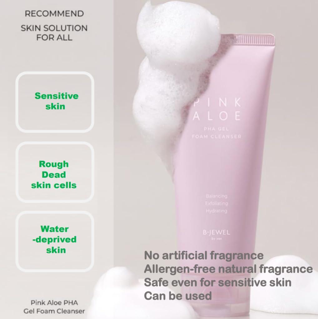 BJEWEL BJEWEL Pink Aloe PHA Gel Foam Cleanser