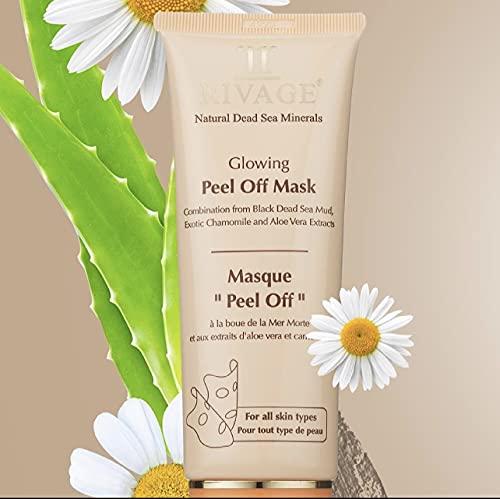 RIVAGE NATURAL DEAD SEA MINERALS (& DESIGN) RIVAGE NATURAL DEAD SEA MINERALS Glowing PEEL OFF MASK ENHANCED with DEAD SEA MINERALS and CHAMOMILE and ALOE VERA EXTRACTS VEGAN FRIENDLY, NO ANIMAL TESTING, NO HARSH CHEMICALS