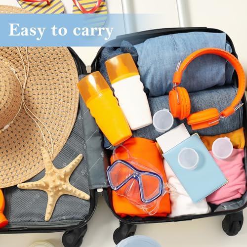 EORTA 30 Pcs Plastic Cosmetic Jar 0.34oz/10g Empty Clear Case with Snap Lids Portable Mini Storage Box Makeup Jar Sample Bottle Sealing Pot Cosmetic Containers by EORTA for Sampling, Traveling, Mixing, 10g