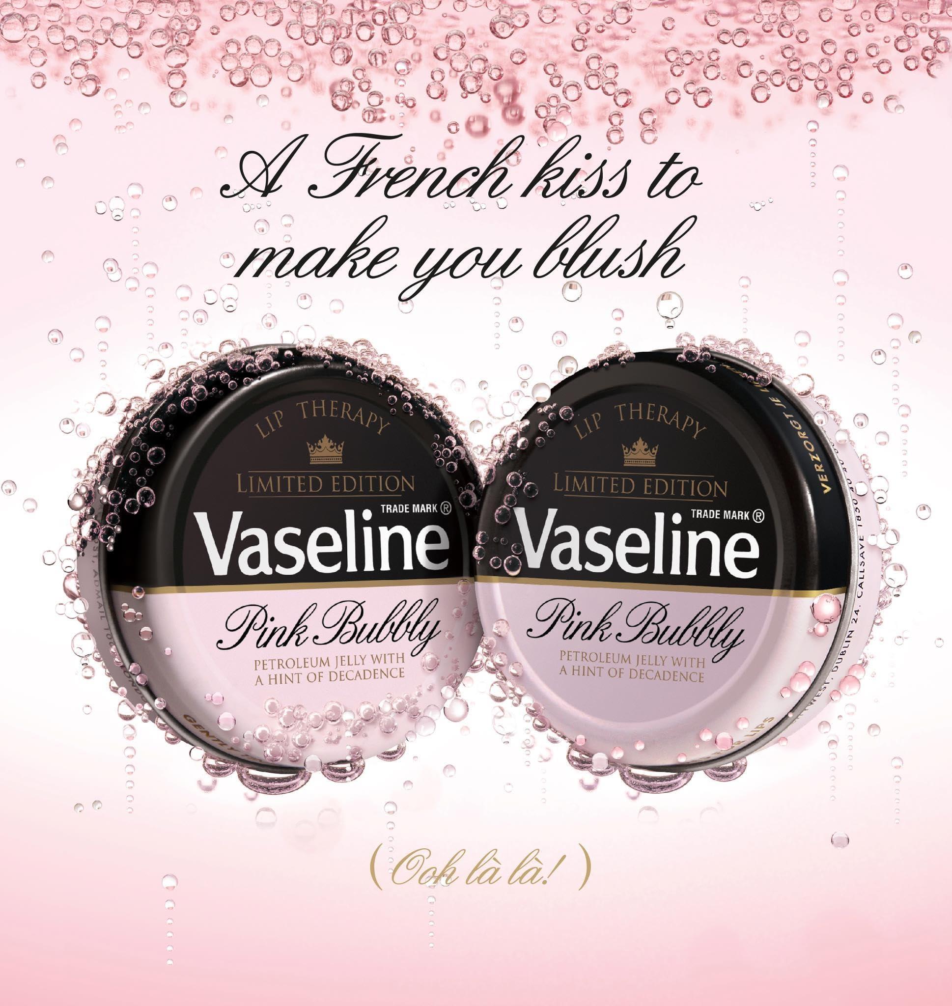 Vaseline Vaseline Lip Therapy Lip Balm, 3 Pack, Limited Edition Pink Bubbly, 0.6 oz
