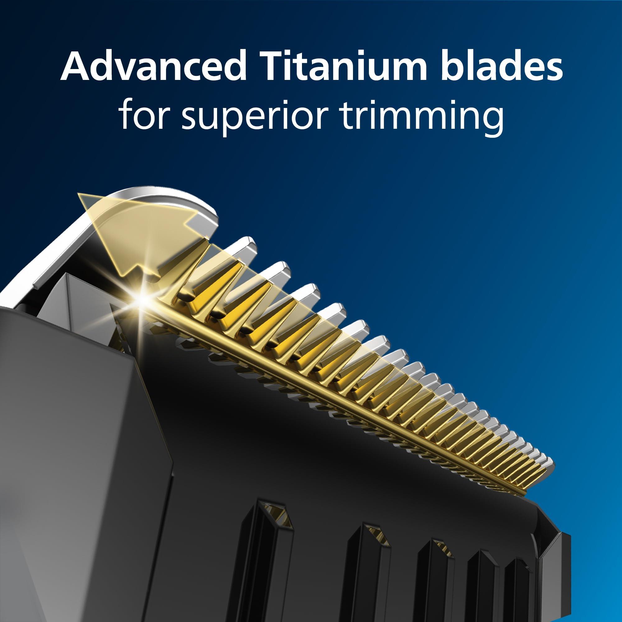 Norelco Philips Norelco Multigroom 7000 Series, All-in-One Trimmer, Beard Trimmer and Hair Clipper, 23-Piece Men\'s Grooming Kit for Beard, Face, Nose, Ear, Body, with Titanium Blades, Travel Pouch, MG7970/49