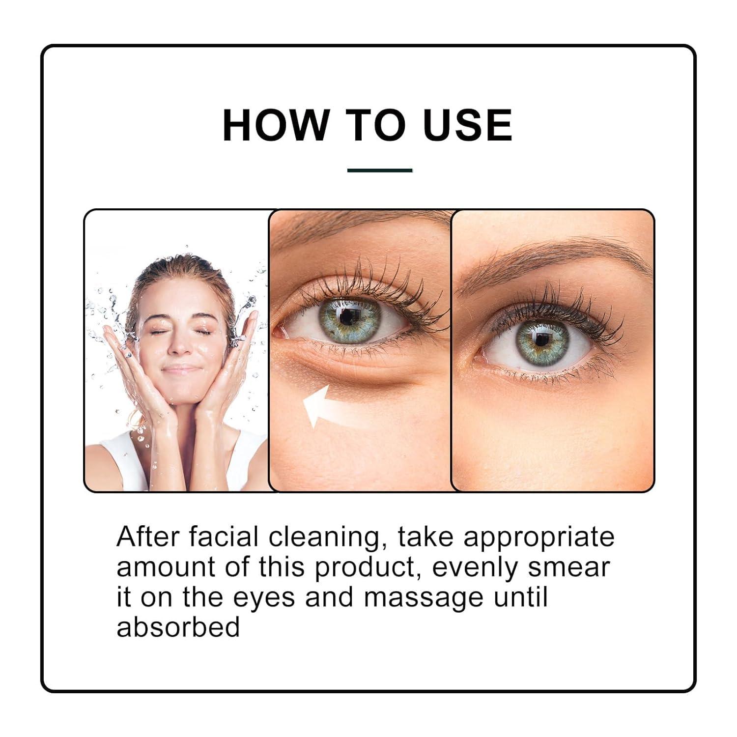 dyfgweq dyfgweq Ginseng Eye Oil Roller, Eye Repair Serum, eye cream anti aging Essential Oil for Dark Circles, Eye Bag, Puffiness, Wrinkles, with 360 Massage Ball Roller (3pcs)