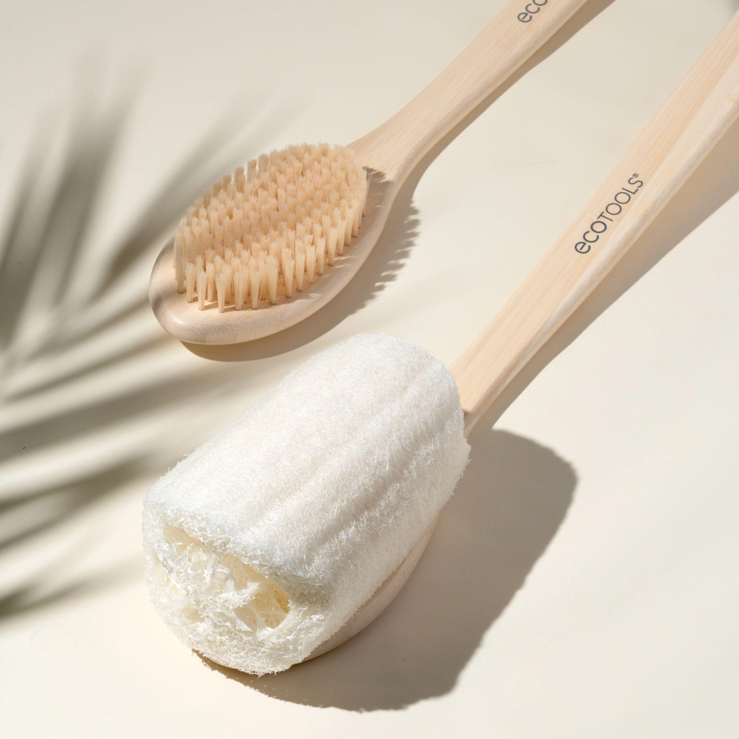 EcoTools EcoTools Loofah Bath Brush, Back Brush for Bath & Shower, Made with Long Handle & Natural Loofah Material for Exfoliation, Shower Brush for Men & Women, Eco-Friendly & Cruelty-Free, 2 Count