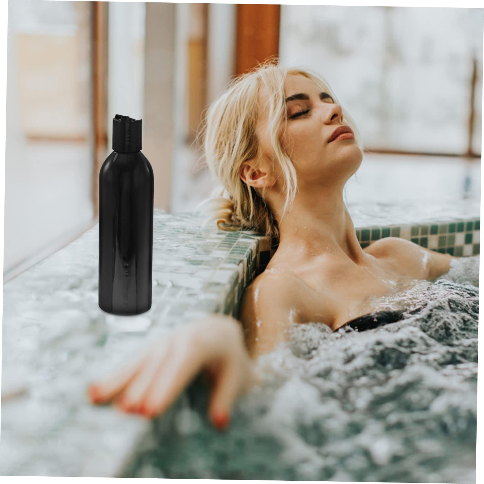 CANIGHT CANIGHT 6pcs 250ml Portable Travel Bottles Press Type Lid Shampoo Dispenser and Lotion Container Black Cosmetic Bottles for Travel Toiletries and Personal Care