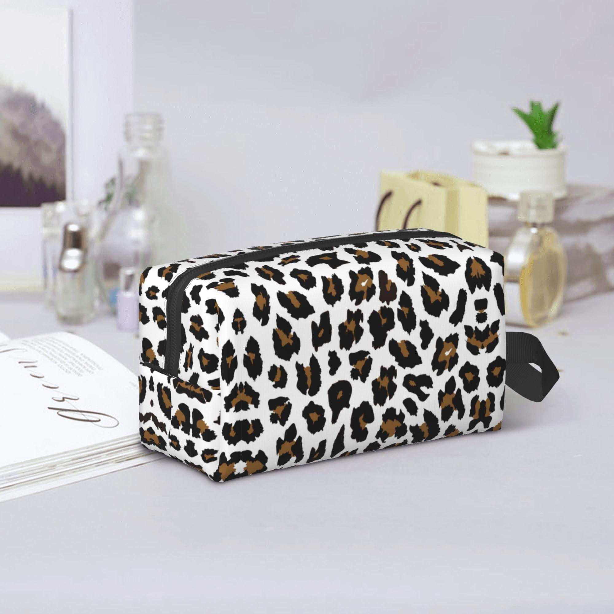 Xioaidjaa Xioaidjaa Travel Toiletry Bag Cheetah Print Personalized Travel Makeup Bag Large Capacity with Zipper Multi-Style Portable Travel Toiletry Bag,Men and Women Gift Idea Travel Cosmetic Bag