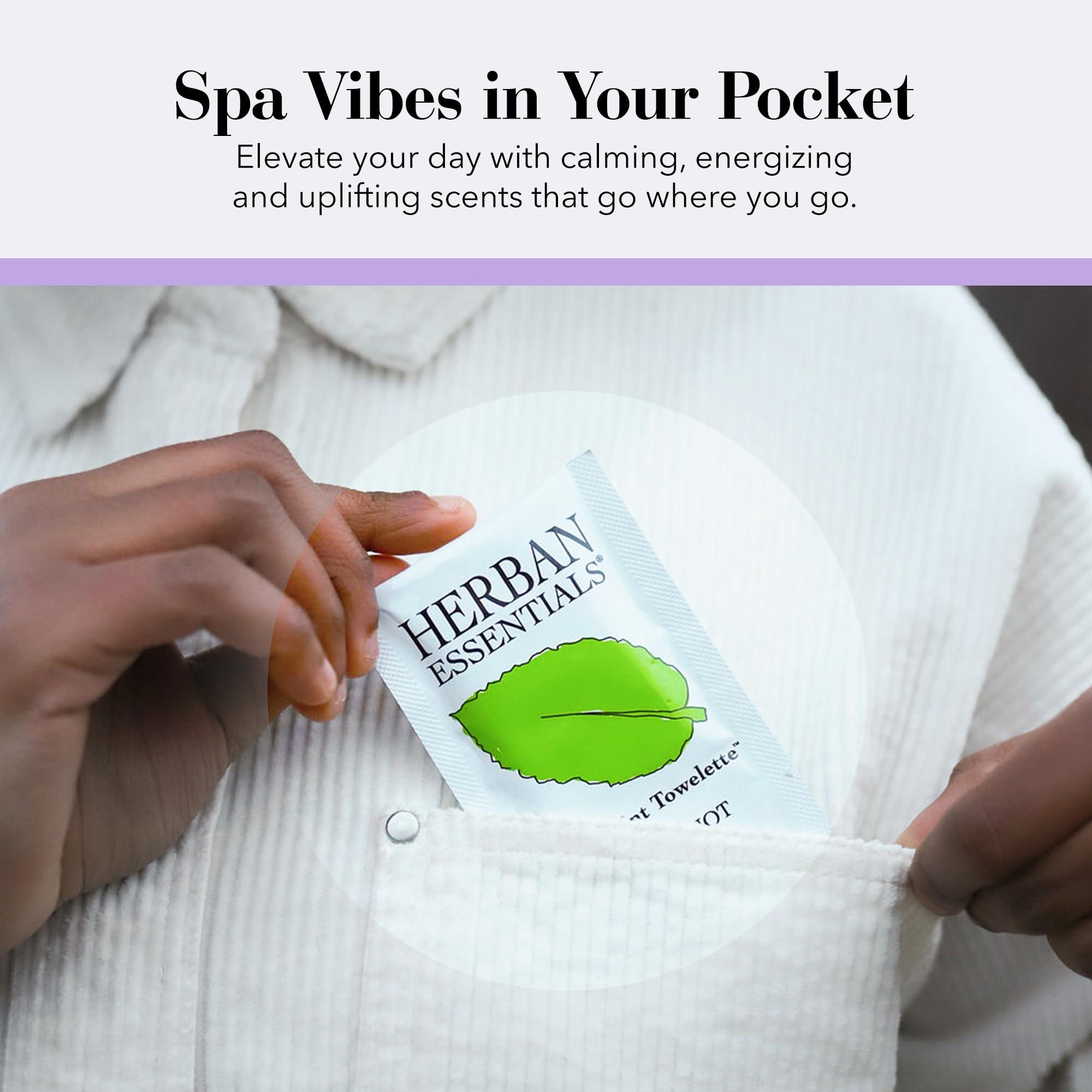 Herban Essentials Herban Essentials - Assorted Wipes & Towelettes - Essential Oil Wipes for Hands, Face and Body - Travel Size Essentials and Toiletries - Natural, Individually Wrapped, Disposable and Moist (20 count)