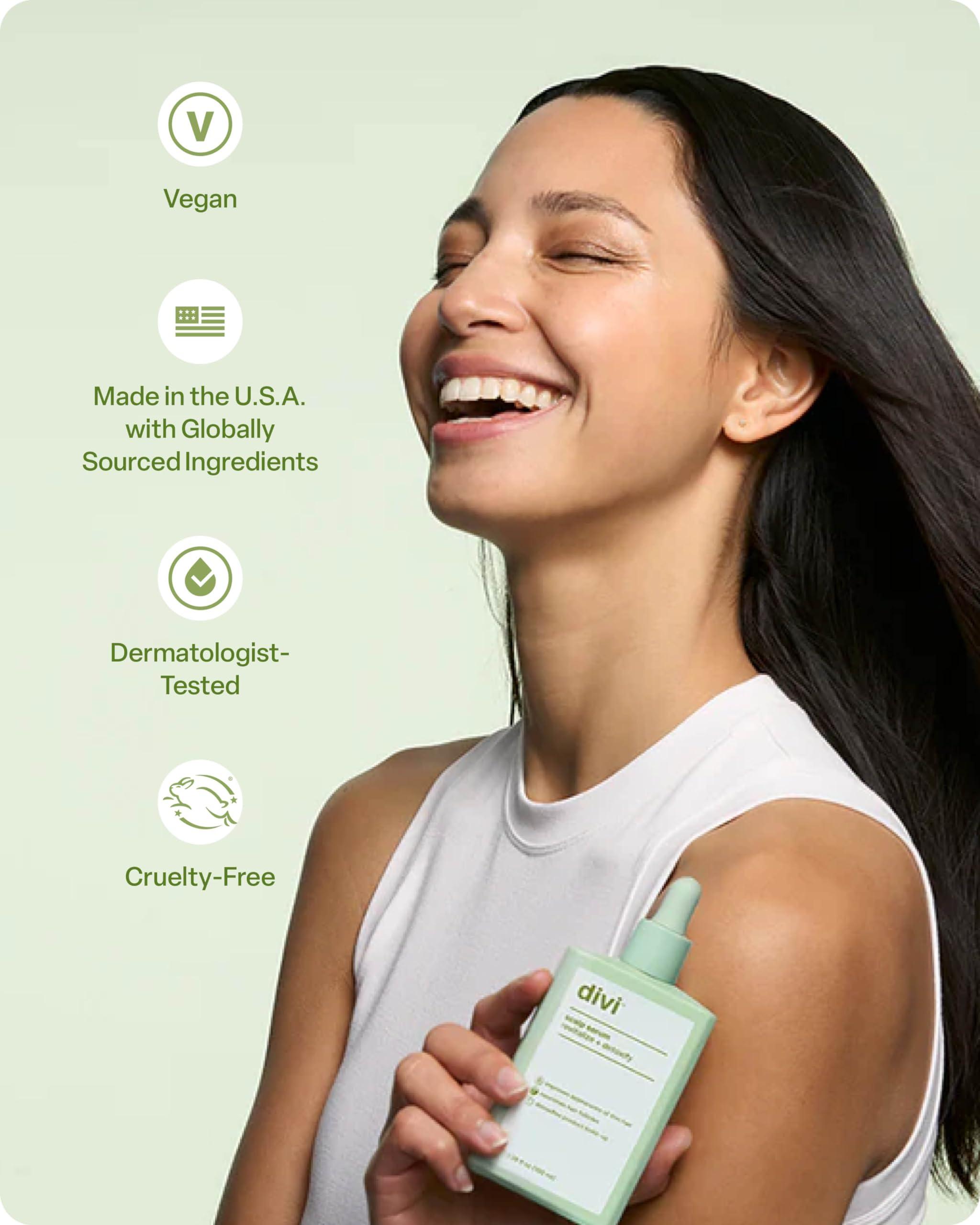 divi Divi Scalp Serum for Thinning Hair, 30ml Clinically Tested, Nourishing Formula with Amino Acids, Caffeine & Rosemary Oil Promotes Healthy Scalp & Fuller-Looking Hair, Reduces Oil & Product Buildup