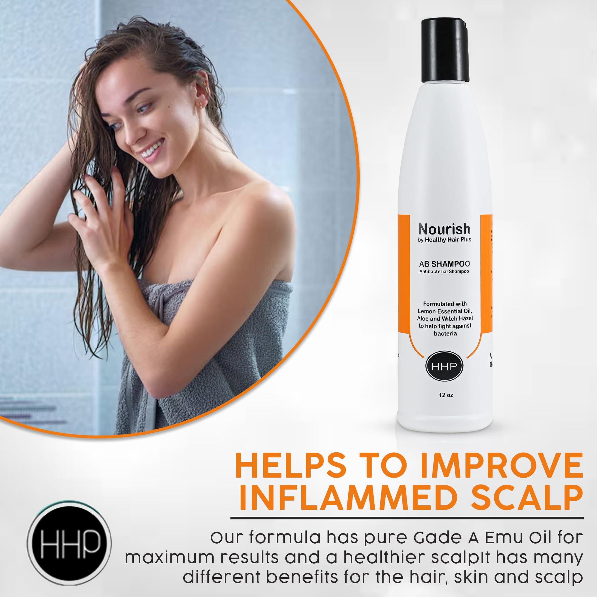 Healthy Hair Plus Healthy Hair Plus Anti-B Scalp Shampoo - Soothes Itching, Irritation, Redness, & Flaking - Ideal for Sensitive Skin, Ringworm, Seborrhea, and Scalp Acne - Suitable for Men, Women, and Teens