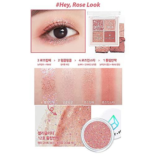 Twinkle Pop Twinkle Pop Pearl Flex Glitter Eye Palette #1 Hey Rose, 4.5g