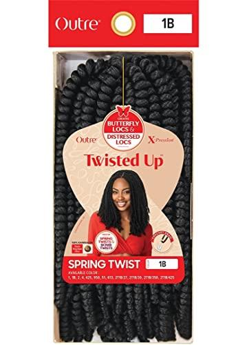 Outre Outre X-Pression Twisted Up Short Length Yaki Curly Style Synthetic Hair Braid - SPRING TWIST 8\" (4)