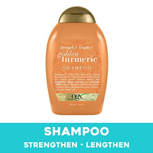 OGX OGX Strength Length + Golden Turmeric Shampoo with Milk to Soothe Scalp Nourish Hair Ayurveda SulfateFree Surfactants for Stronger Longer Hair, Coconut, 13 Fl Oz
