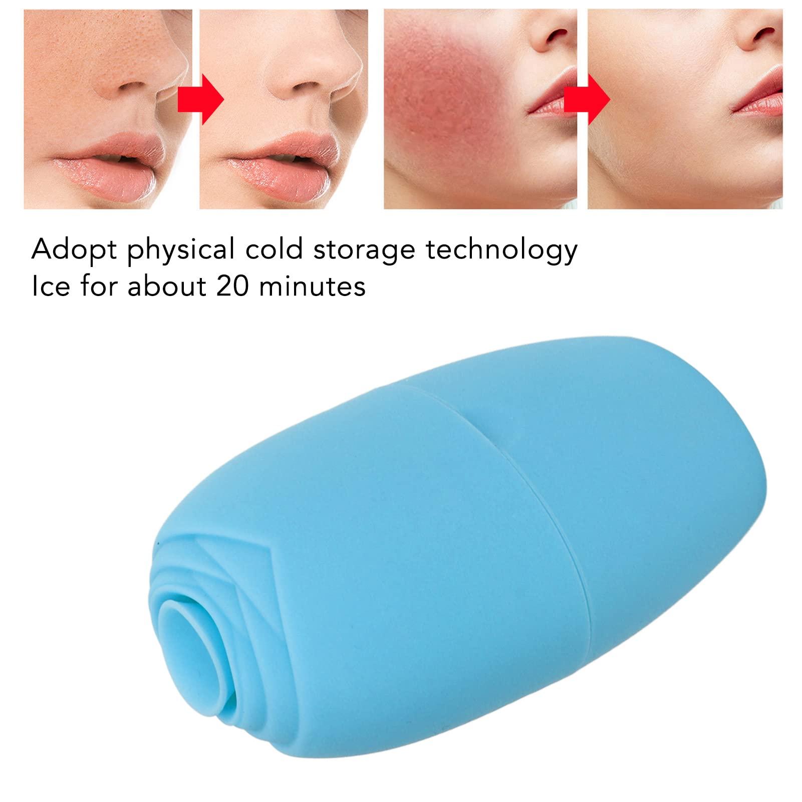 Gigicial Gigicial Ice Roller for Face, Ice Cubes Facial Roller Massager, Silicone Ice Facial Roller Ice Holder, Face Ice tooling Skin Care, Face Icers Reusable Ice Cubes Roller (Blue)
