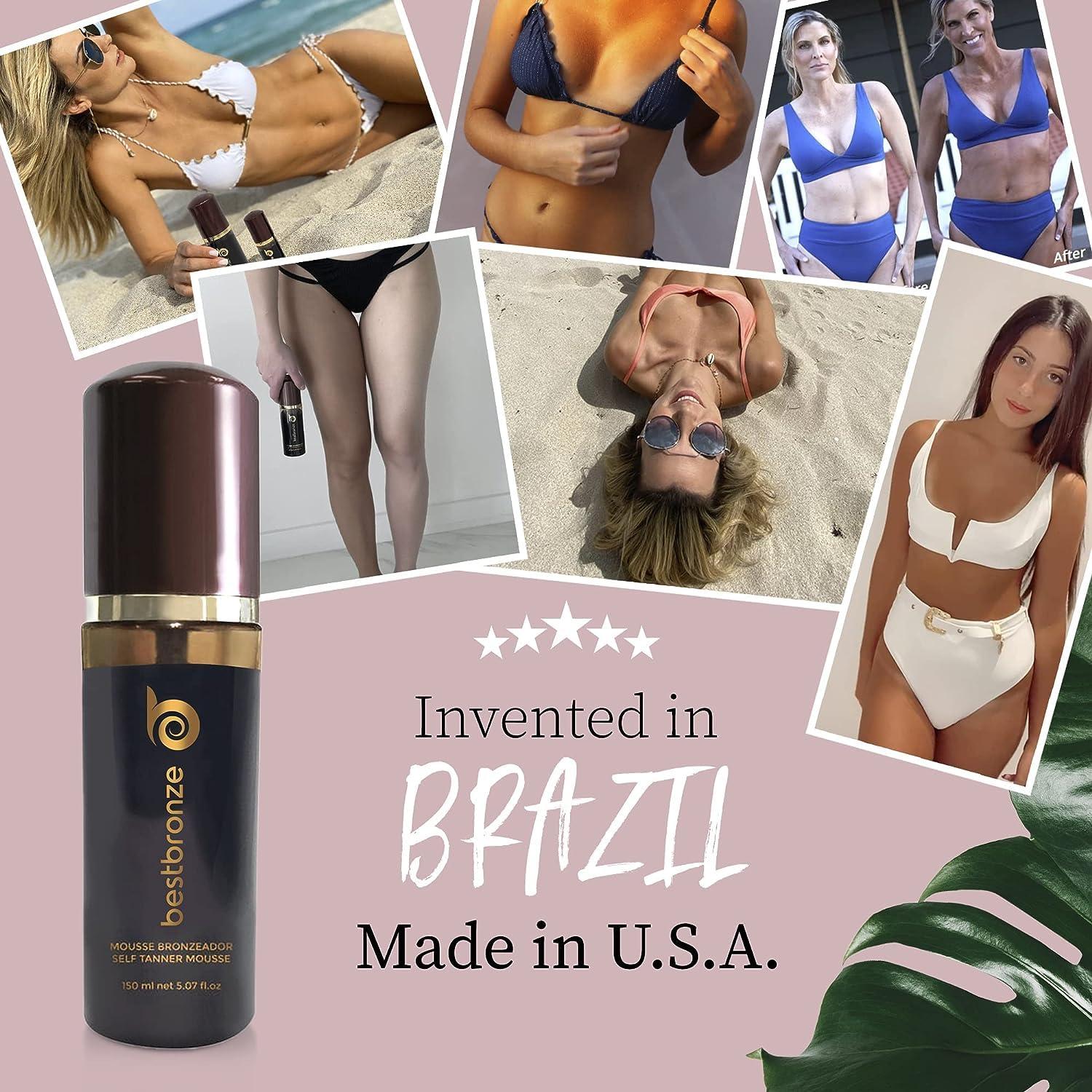 B BESTBRONZE Best Bronze Tinted Travel Self Tanner Mousse - Sunless Tanner Foam for Customizable Light, Medium & Dark Tan - Vegan Tanning Mousse & Travel Size Self Tanner (1.7 Fl Oz)