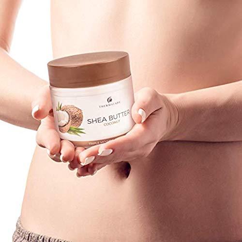 Thermalabs Shea Butter Organic Coconut Oil Cream for Face, Body & Hand. Stretch Marks & wrinkle Removal, Psoriasis & Eczema Treatment Lotion: Sheabutter Moisturizer Boost with Natural Ingredients. 500ml 17oz