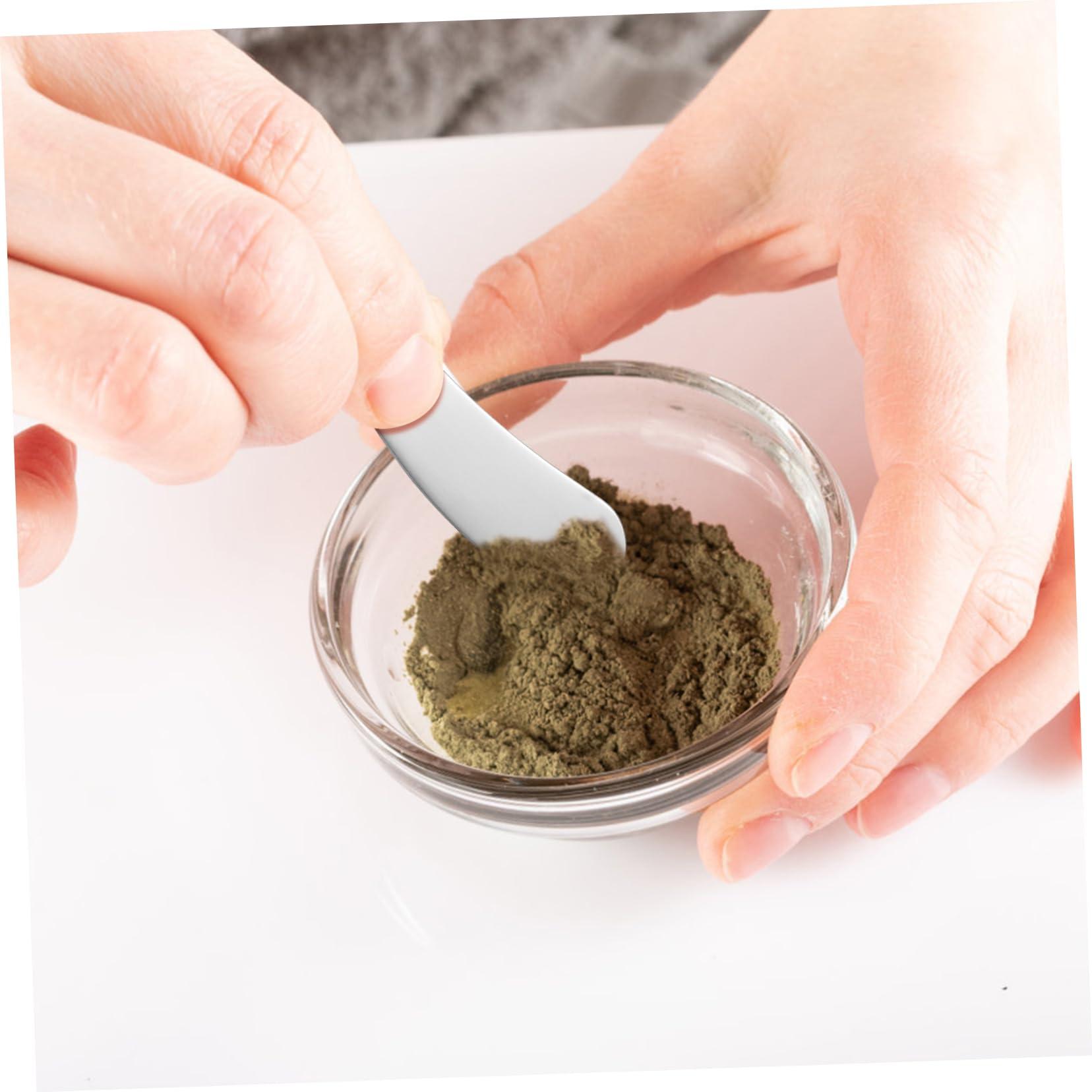 SOESFOUFU SOESFOUFU Stainless Steel Makeup Spatula 2 in 1 Skincare Applicator Eye Cream Spatula Lotion Spatula Reusable Beauty Scoop for Skin Types