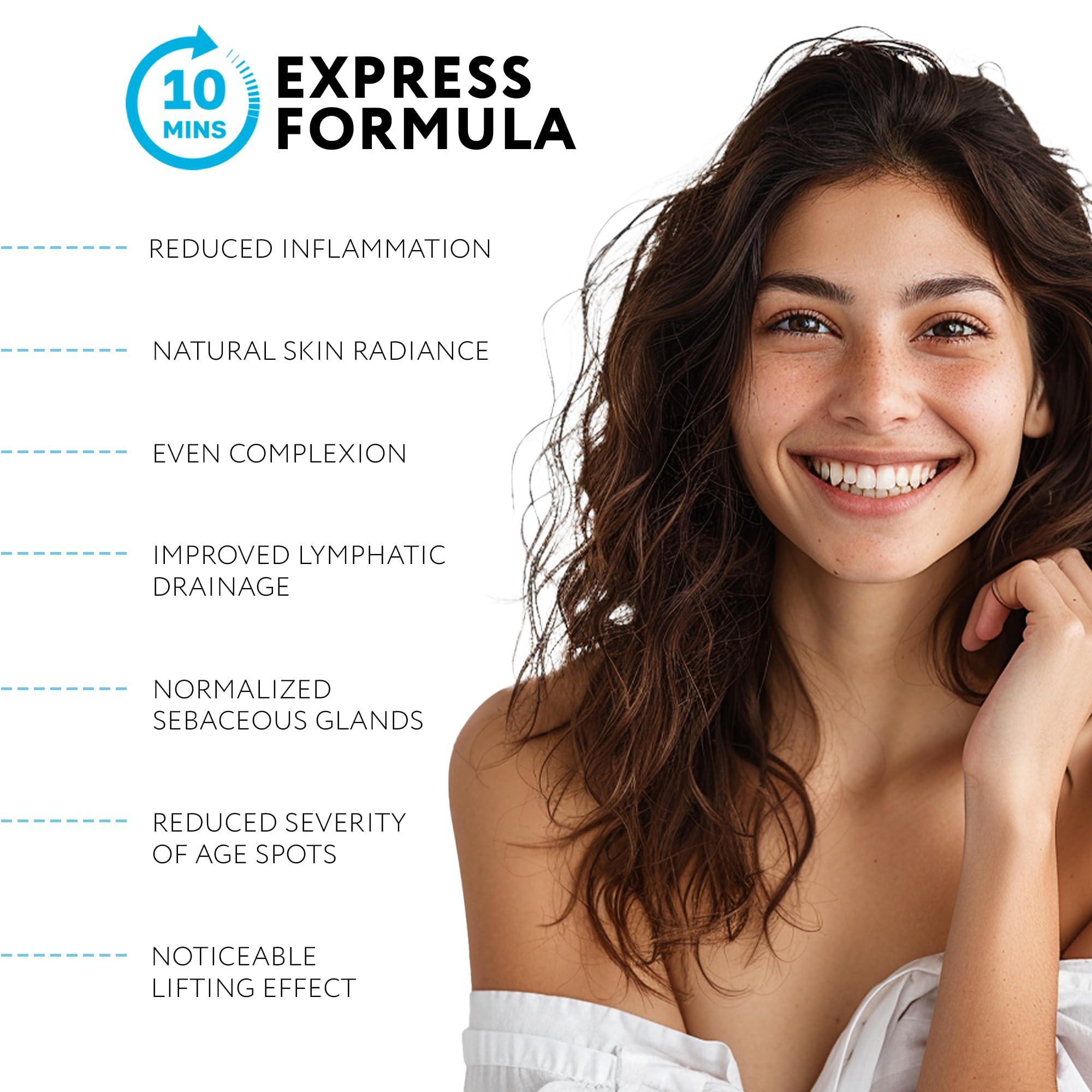 NSC Name Skin Care Korean Carboxy CO2 Therapy Face & Neck Mask Set of 5 - Hydrating Oxygen Carboxytherapy Skincare Sheet Masks - Moisturizing Anti Aging Pore Tightening Brightening Facial Treatment Gel