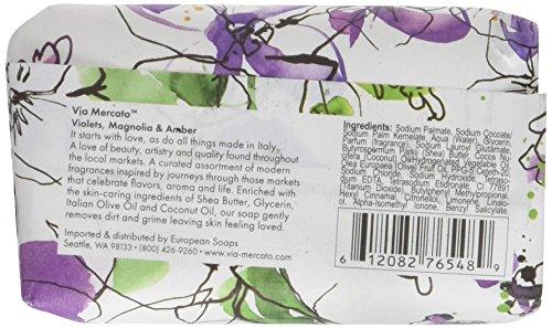 Via Mercato Via Mercato Italian Soap Bar (200 g), No. 4 - Violets, Magnolia & Amber