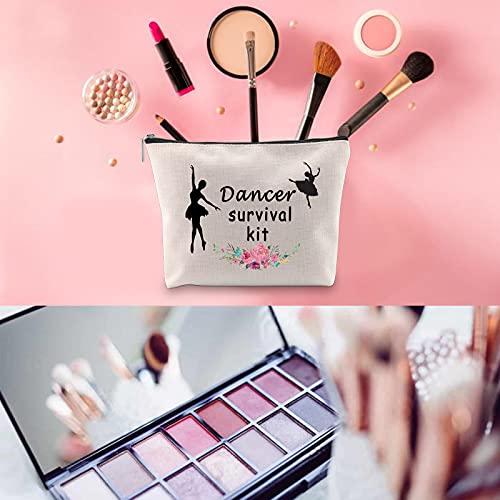 WCGXKO WCGXKO Dancer Survival Kit Dancer Gift Zipper Pouch Makeup Bag for Dance Instructor Dance Recitals and Dance Teams (Dancer Survival)