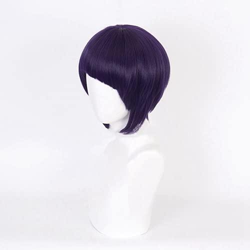 Liamiona Liamiona Jirou Kyouka Wig cosplay Wig Short Dark Purple Synthetic Wig for Halloween Party + Free Wig Cap