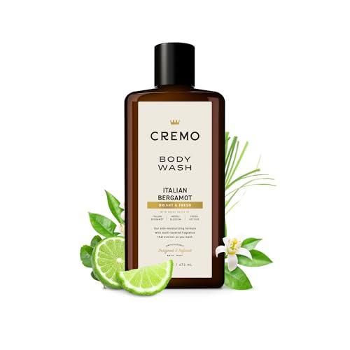 Cremo Cremo Body Wash Men, Notes of Italian Bergamot, Neroli Blossom, and Fresh Vetiver, Rich-Lathering Italian Bergamot, 16 Fl Oz