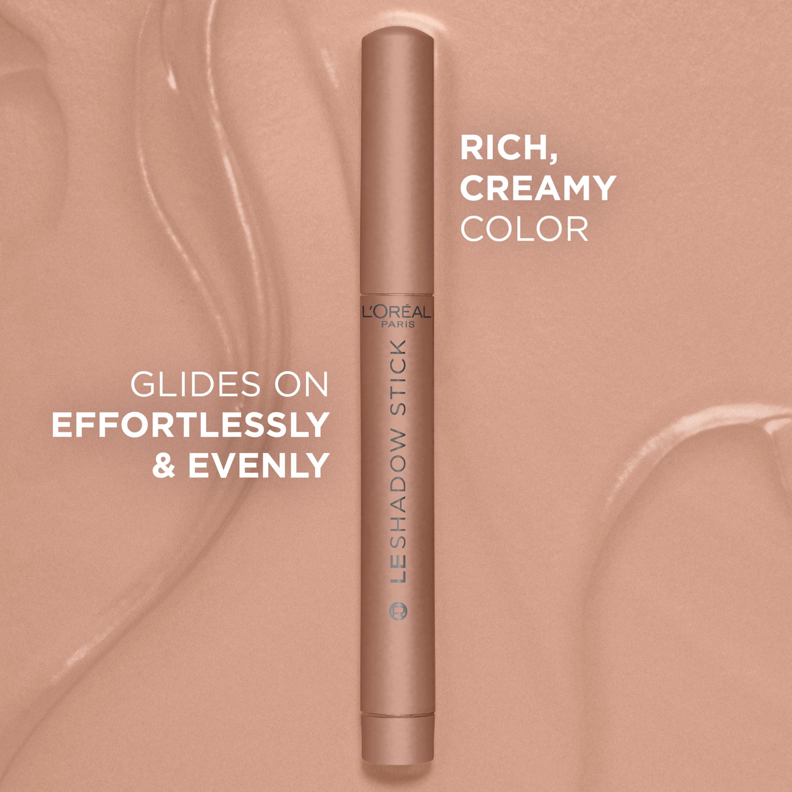 LOral Paris LOral Paris Makeup Le Shadow Stick Eyeshadow, Blendable, Smudge-Resistant, Cream Eyeshadow, Alluring Rose, 0.05 Oz