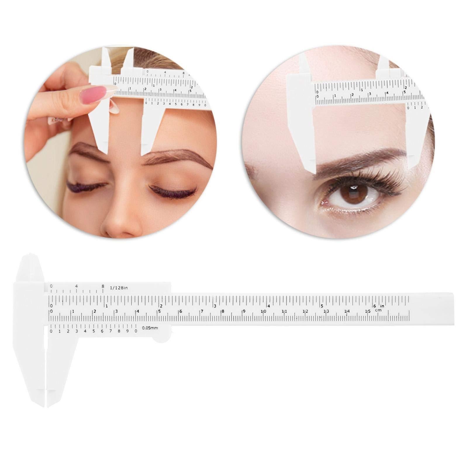 Guoenir Dual Scale Eyebrow Ruler, Lightweight Eyebrow Balance Ruler, Plastic for for