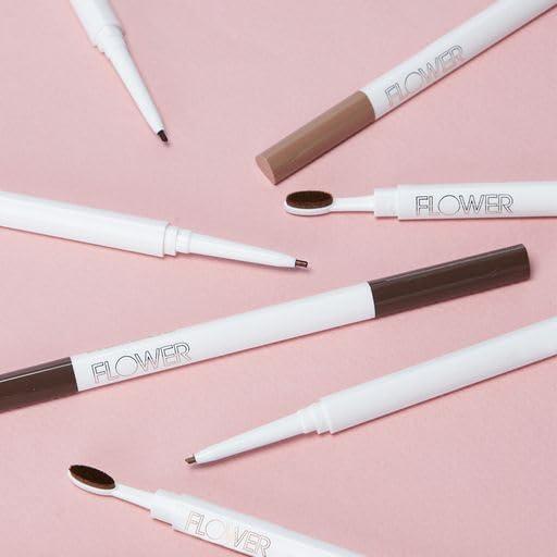 FLOWER BEAUTY FLOWER Beauty The Skinny Microbrow Eyebrow Pencil | Shea Butter Formula To Nourish Brows | Ultra-Slim 1.5mm Pencil Creates Fine, Hair-Like Strokes For Natural-Looking Filled-In Eyebrows - Espresso (Pack of 1)