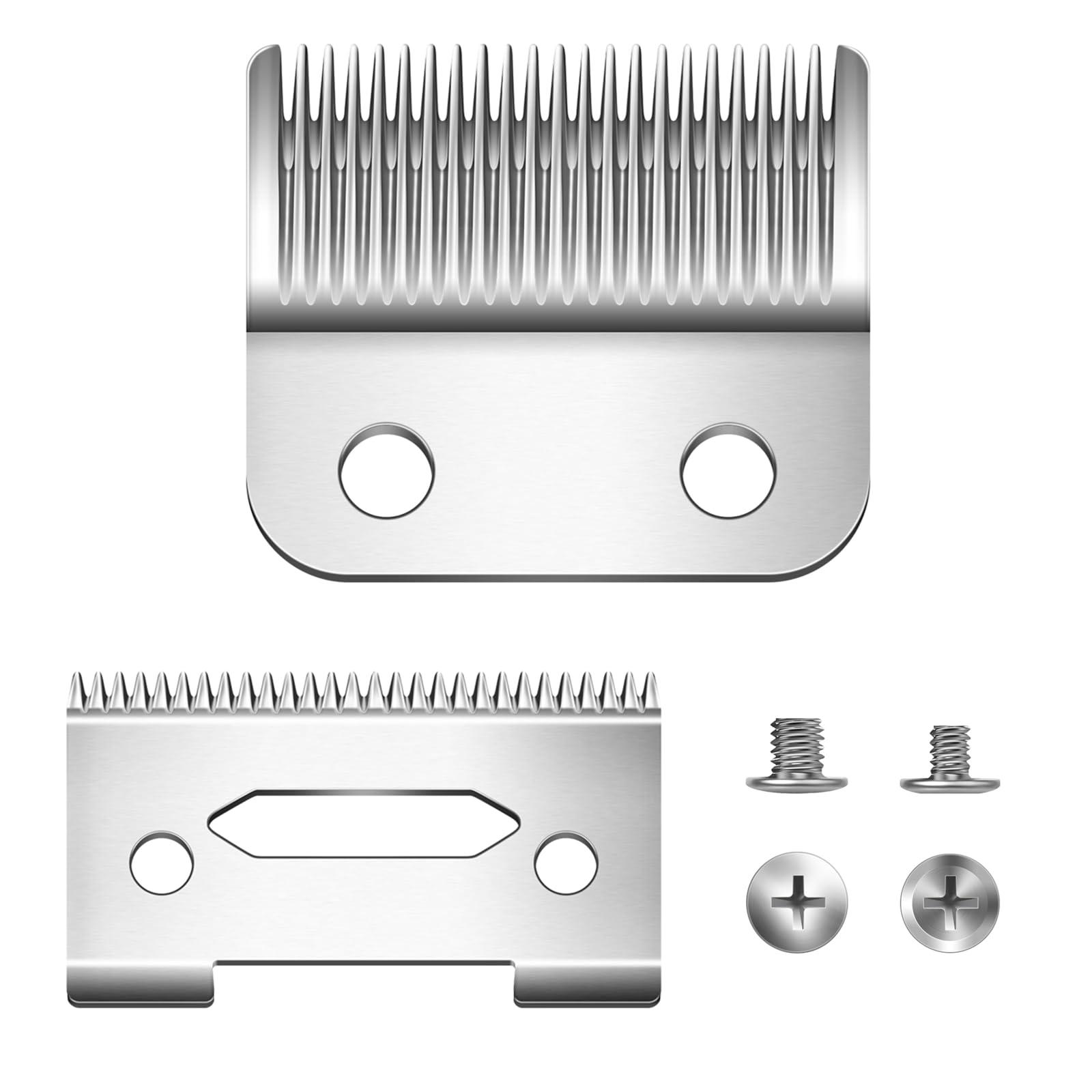 Midnt Blades for Wahl Precision Replacement Blades Compatible with Wahl MC3 Replacement Blades,2 Hole Clipper Blade Compatible with Wahl Clipper Blades Replacement,with 2 Pairs Screws.