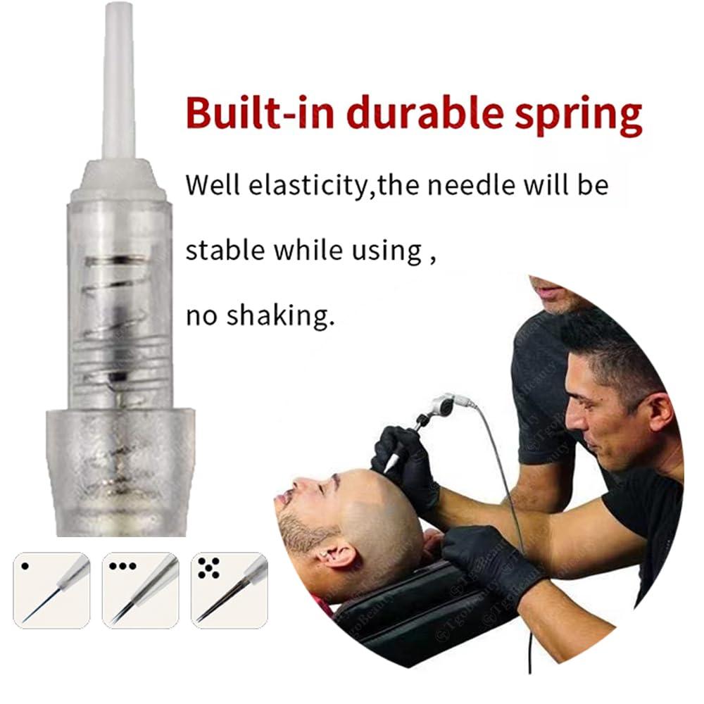 DuBeauty 50pcs/Pack Disposable Microblading Nano Needle Cartridges Permanent Makeup Tattoo Needles for Tattoo Machine for Ombre Powder Eyebrow Lip Beauty (0.18mm1P)