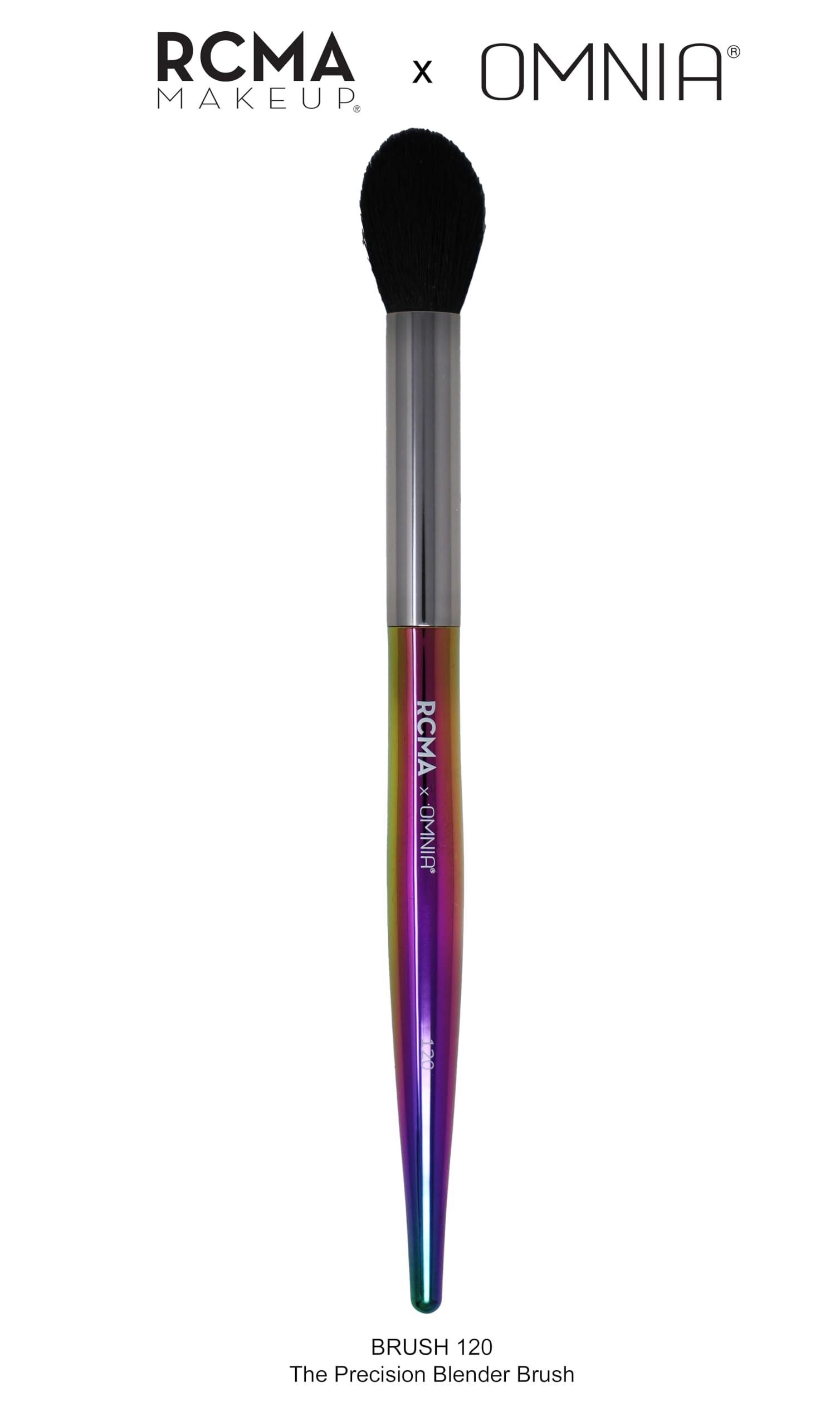 RCMA Makeup RCMA Makeup x Omnia Professional Brush Set 5pc | Premium | Synthetic Fibers | Iridescent Acrylic Handle | Face Powder, Complexion and Foundation Brushes
