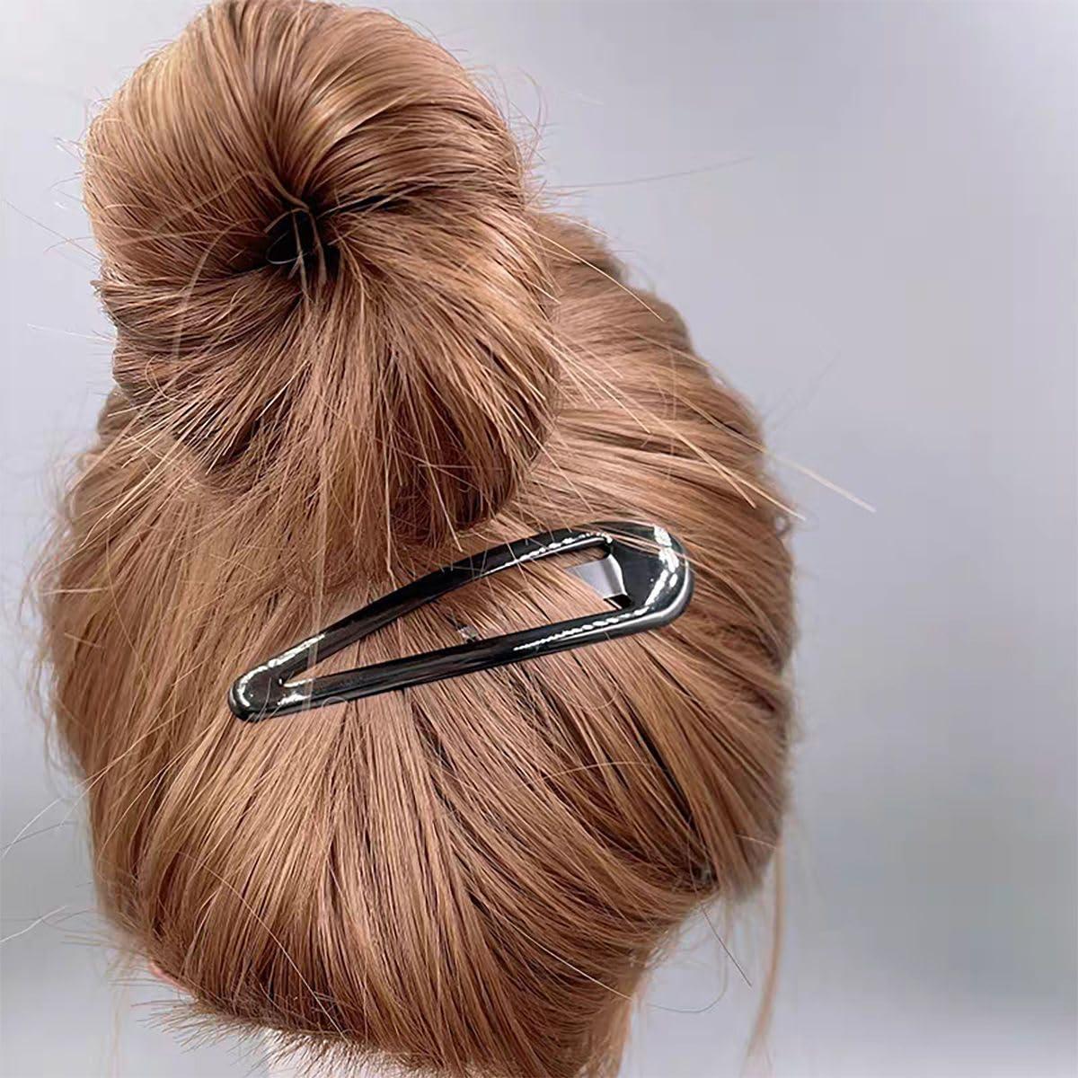 Splendorflying 30,60 80 Pack Black 2 Inch Women Metal Snap Hair Clips Accessories No Slip Hair Barrettes Girls Women Hair Accessories (Black-1 60PCS)