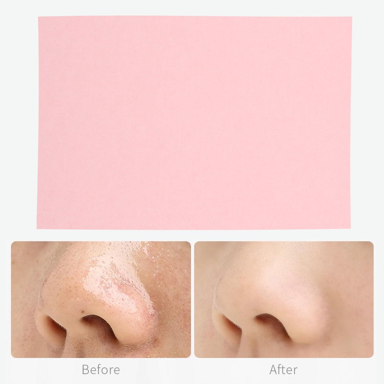 AUTSUPPL AUTSUPPL Oily Face 300 Sheets Facial Oil Blotting Paper Oil Absorbing Tools Oil Oily Simple Skin Care Body Oil Face Oil Pads Oil Paper Absorber Oil Absorber Pink Natural Flax Plant