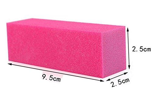 ASTRQLE 12PCS Colofull Square Nail File Sponge Art Buffer Buffing Polishing Manicure Polisher Pedicure Nail Tool Kit Set Sanding Block Grit For Toenails Fingernails