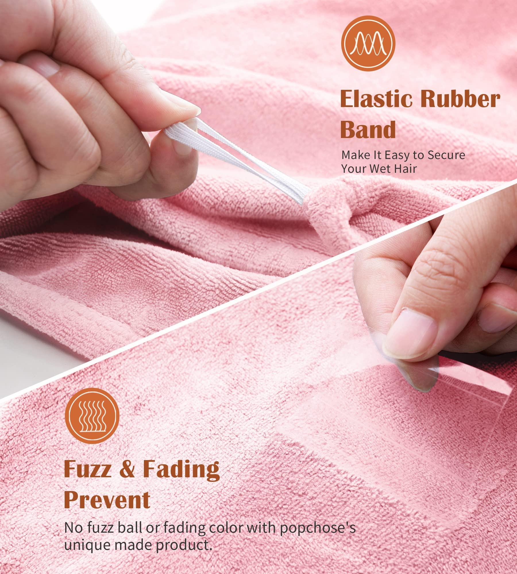 POPCHOSE POPCHOSE Microfiber Hair Towel Wrap Ultra Absorbent, Fast Drying Hair Turban Soft, No Frizz Hair Wrap Towels for Women Wet Hair, Curly, Longer, Thicker Hair