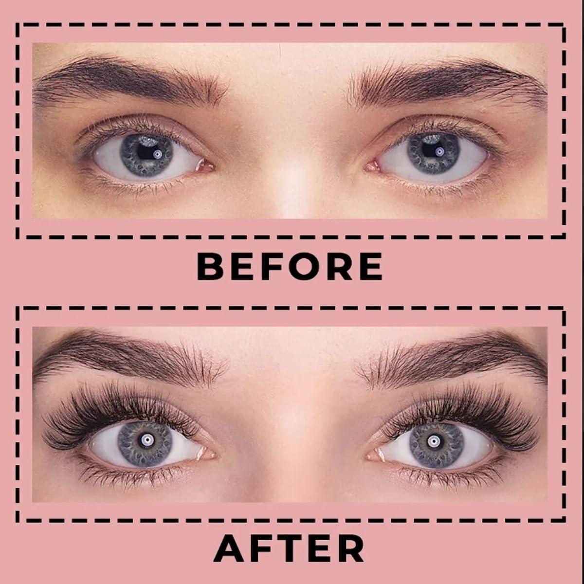 aralipu Reusable Magnetic Eyelash Kit, Magnetic Eyelash Partner Set with Eyeliner, Natural Look 8D Magnetic Lashes with Eyelashes Clip, 3D Magnetic Eyelash Kit Long Lasting, No Glue(MB4K-5+eyelash curler)