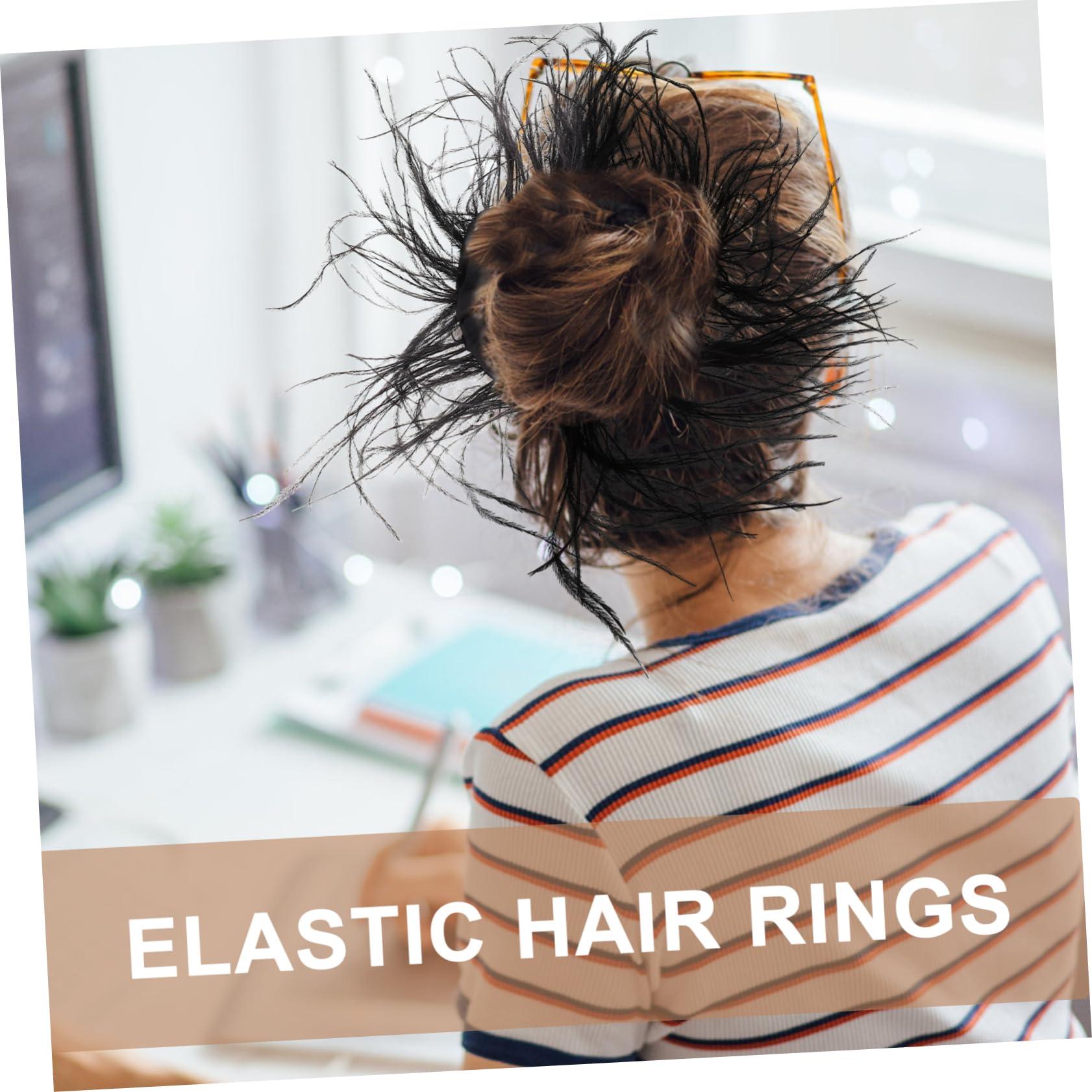 FRCOLOR FRCOLOR 6 Pcs Hair Tie Halloween Hair Band Hair Scrunchy Beach Hair Scarf Hair Bands Scrunchie Thick Hair Towel Ring White Decor Girls Hair Accessories Fabric Ostrich Hairpin Miss