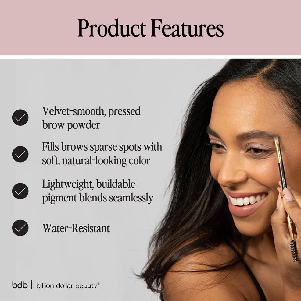 billion dollar brows Billion Dollar Brows Eyebrow Powder in Blonde  Achieve Fuller, Fluffier Brows with Buildable Coverage, Velvet-Smooth Formula, Cruelty-Free & Vegan for a Natural, Soft Finish