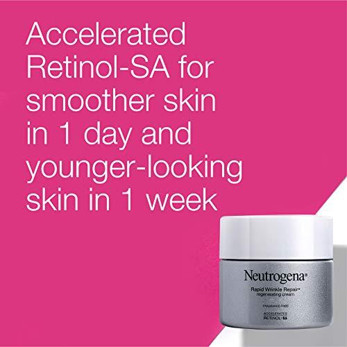 Neutrogena Neutrogena Anti-Aging Rapid Wrinkle Repair Retinol Regenerating Cream, 0.5 Oz Mini, & Neutrogena Anti-Aging Rapid Wrinkle Repair Retinol Pro+ 0.5% Power Serum, Travel Size 1 Fl. Oz