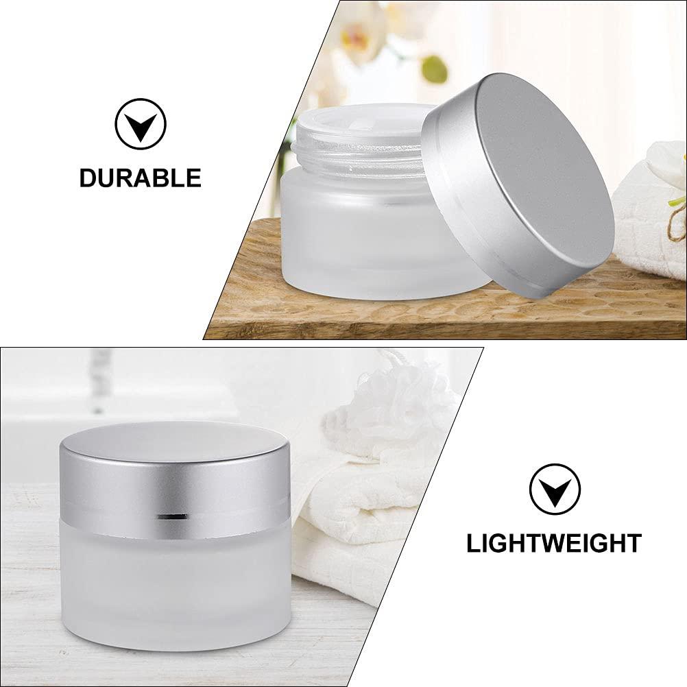 SOLUSTRE 6 Pcs cream bottle empty containers for lotions and creams glass jars with lids refillable glass cosmetic containers Eye Cream Jars empty cosmetic pots lip balm little cream travel